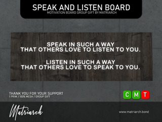 Speak and Listen Board by Matriarch
