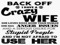 beware the wife