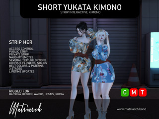 Short Yukata Kimono by Matriarch