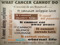 What Cancer Cannot Do What Cancer Cannot Do