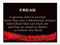 I am a freak