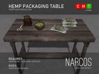 [Narcos] Hemp Packaging Table