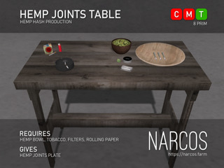 [Narcos] Hemp Joints Table