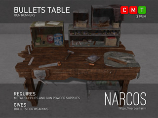 [Narcos] Guns Bullets Table
